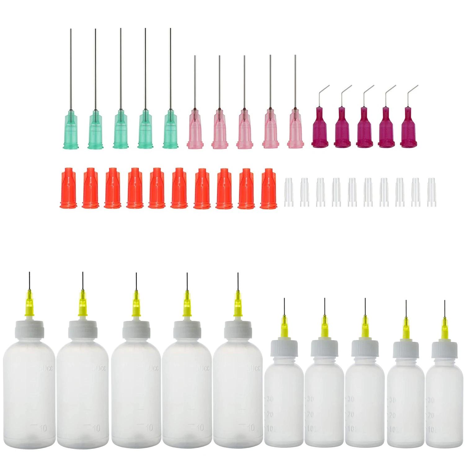 Kit applicateur de distributeurs, bouteille à presser en plastique, buse de Tube de chute et aiguill