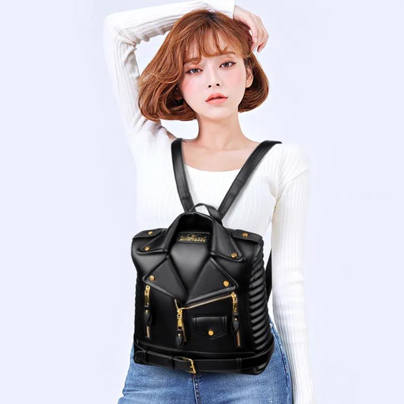 Anti-vol fermeture éclair femmes sac à dos 2026 moto épaule Jecket sac voyage grand sac à dos mode d