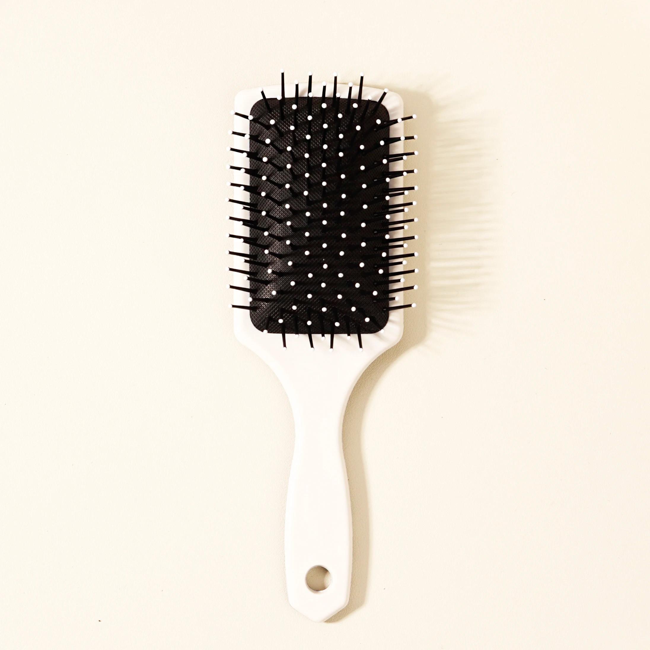 Peigne à coussin d'air à motifs de fleurs et de squelette, peigne exfoliant de massage, manche en pl