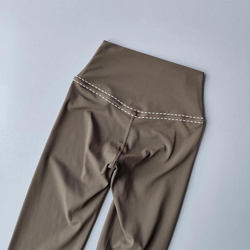 Pantalon yoga nu sport poche femmes taille haute levage hanches leggings course fitness