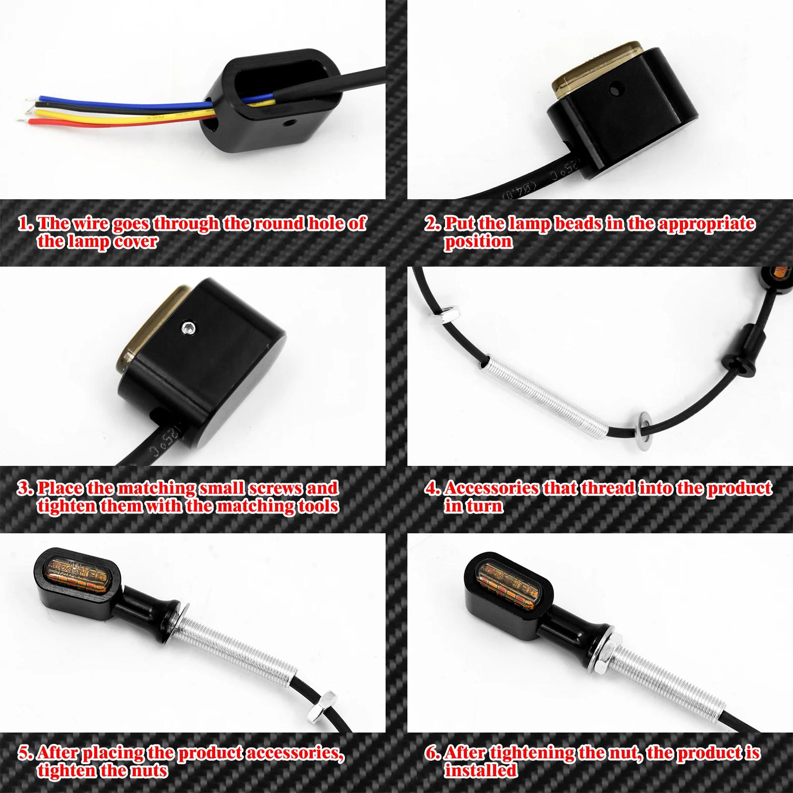 Mini clignotant de frein arrière pour motos, indicateur lumineux de course pour Harley sposter XL883