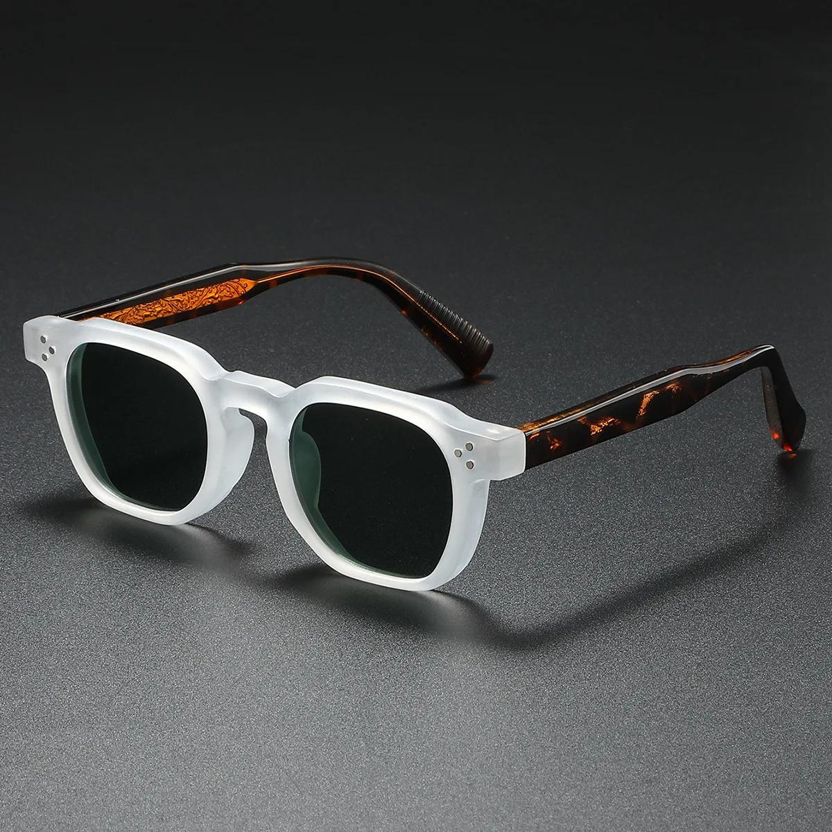 Nouvelles lunettes de soleil polarisées unisexe noyau métallique CP lunettes de soleil carrées Rivet