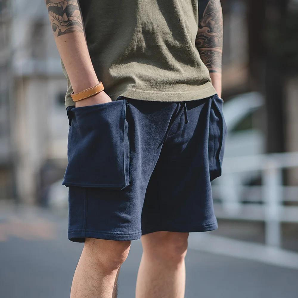 Maden-Short japonais P44 avec grandes poches pour homme, pantalon court Amekaji, vêtements de travai