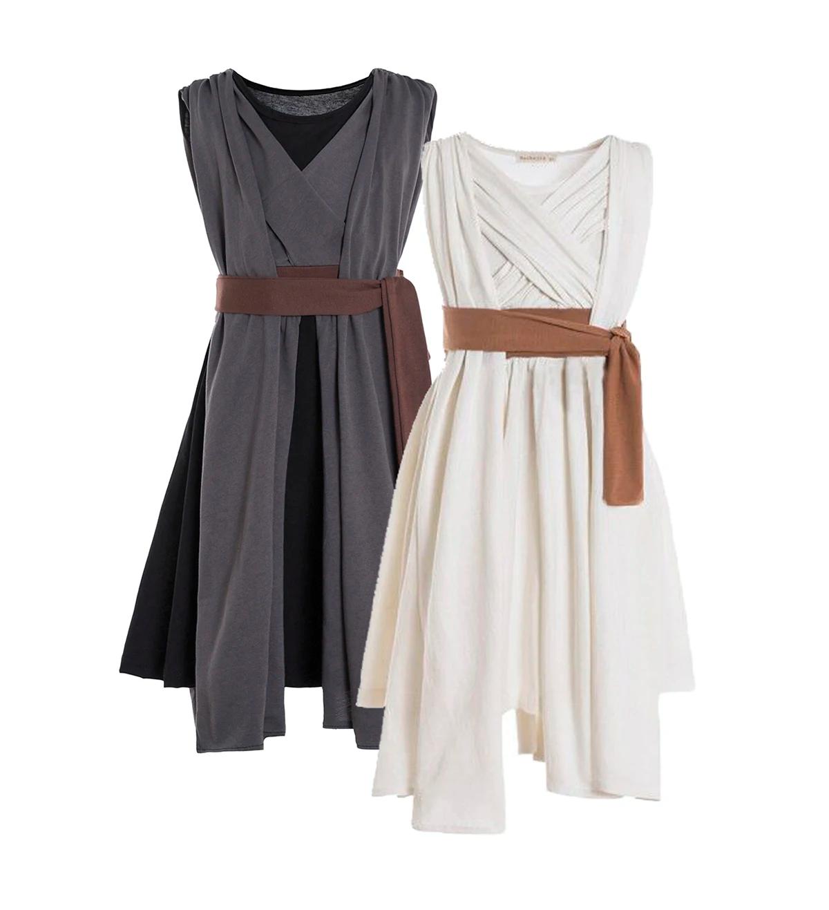 Enfant Rey Skywalker robe étoile Costume tenue guerres Cosplay alloween habiller vêtements Rey costu