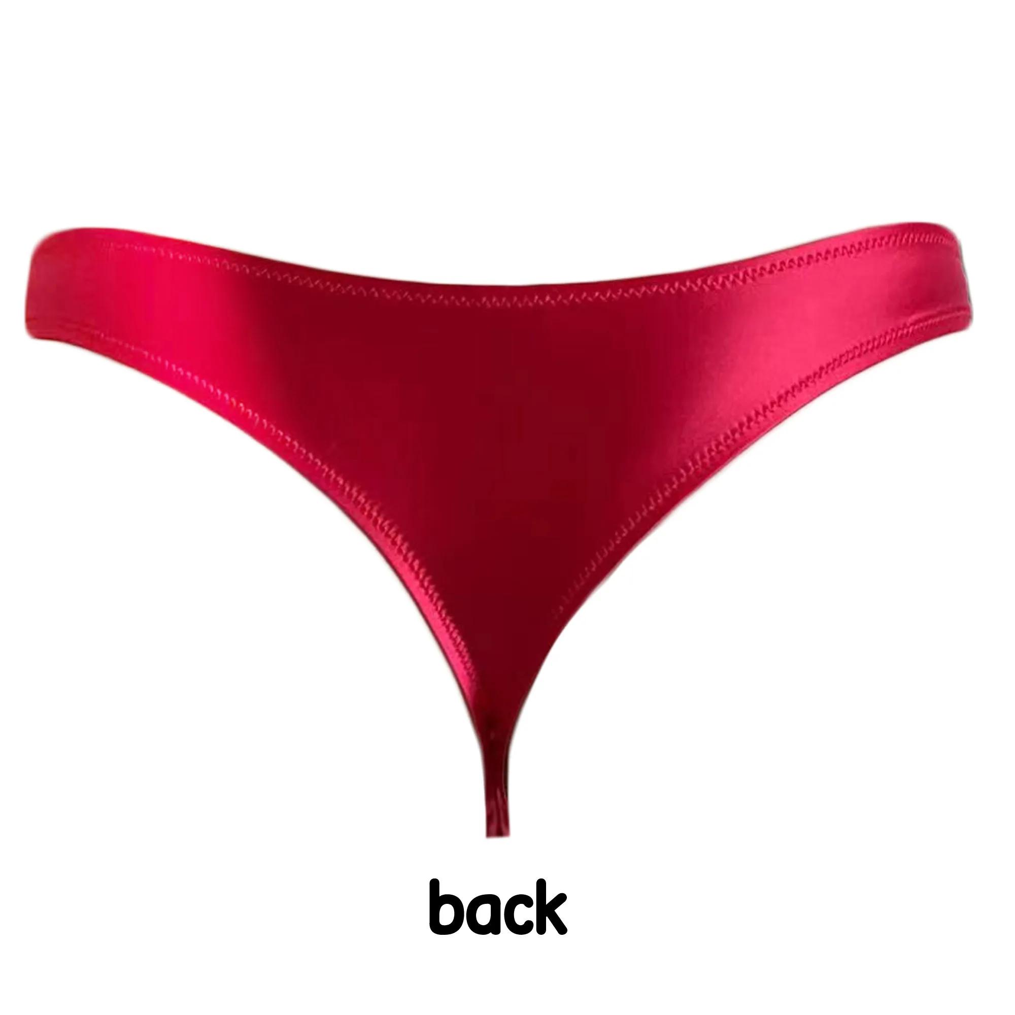 XClocKNYoung Strings pour hommes en satin brillant, taille basse, taille large, sous-vêtements brill