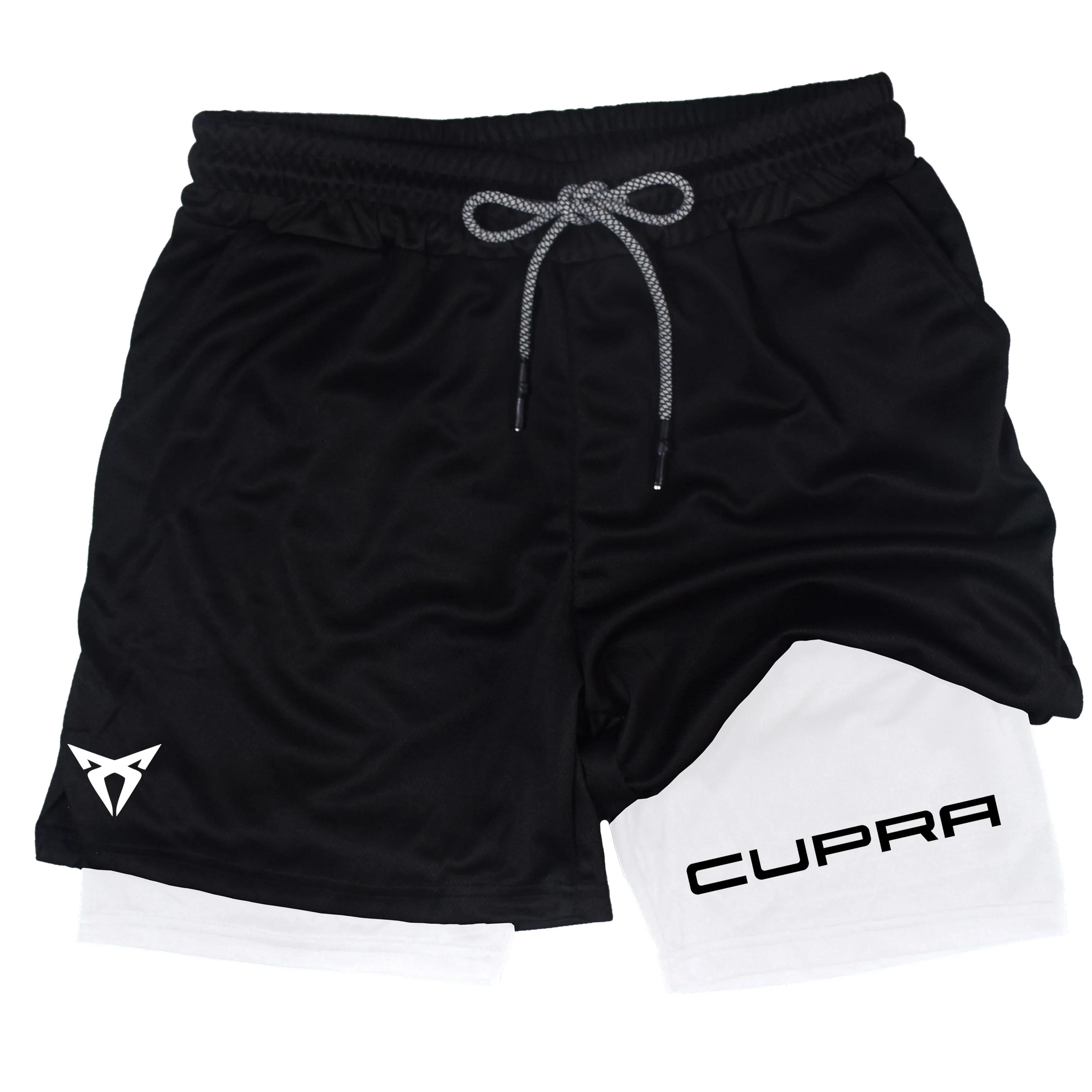Short de sport deux en un pour hommes, respirant, décontracté, séchage rapide, Double couche, vêteme
