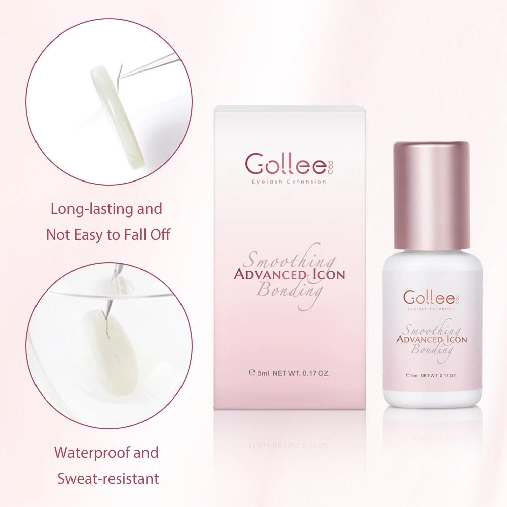 Gollee colle à cils 0.5s séchage rapide faible humidité colle d'extension de cils noir hypoallergéni
