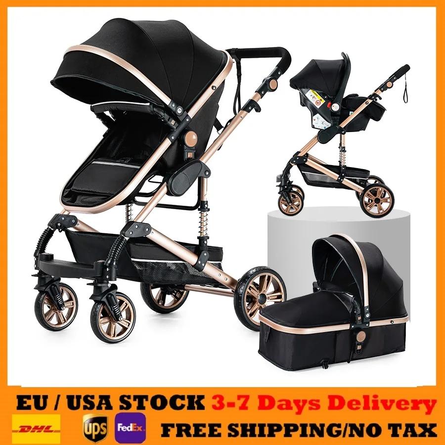 Poussette bébé 3 en 1 pour nouveau-nés, voiture pour bébé, landau Portable, chariot léger avec fonct