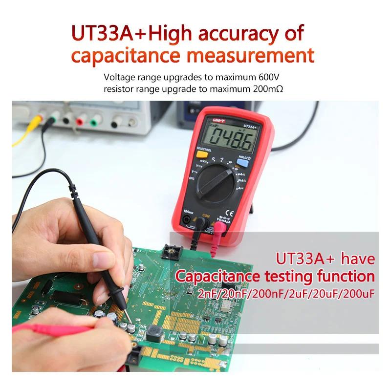 UNI-T UT33A UT33B UT33C UT33D Plus multimètre de poche ampèremètre numérique voltmètre mesure de rés