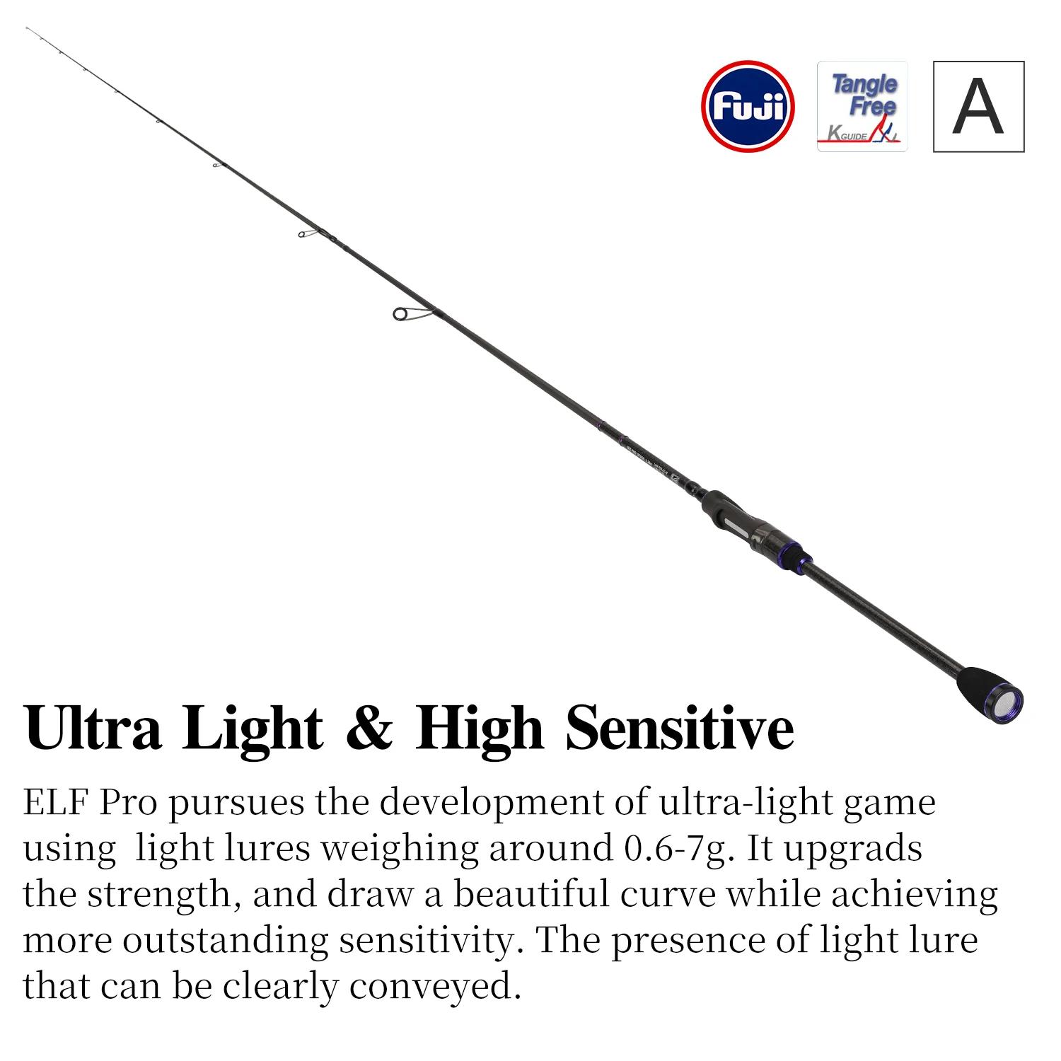Canne à pêche TSURINOYA Ultralight AJING 2,49 m L Power Elf PRO S822L C822L pour la pêche au rockfis