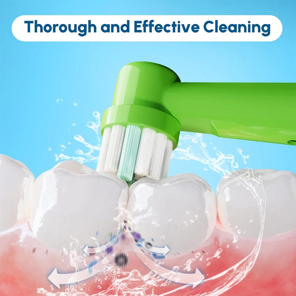 Têtes de rechange pour brosse à dents électrique, compatibles avec les enfants Oral B Braun, poils s