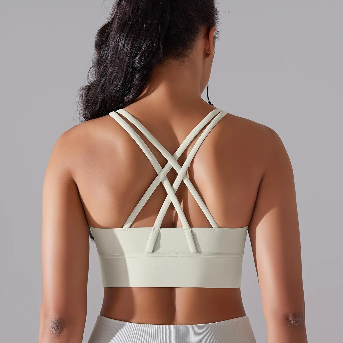 Soutien-gorge de sport pour femmes, Sexy, Yoga, soutien élevé, Impact, sous-vêtements de sport, cour