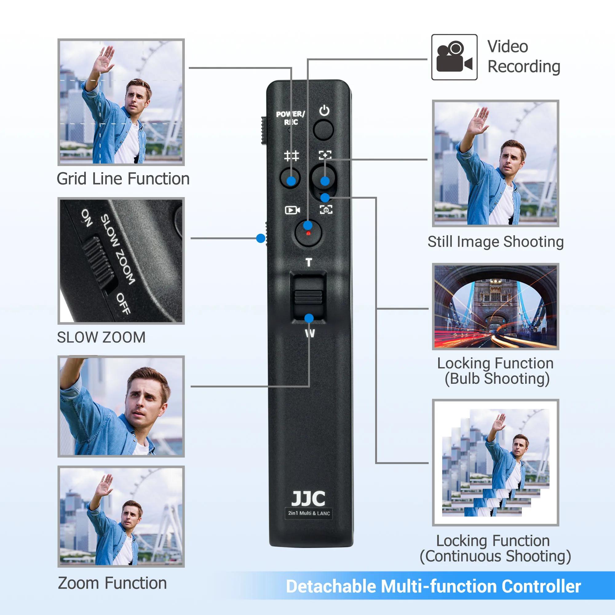 JJC-Télécommande multifonction saupoudrer Bar pour appareil photo Sony, appareil photo, caméscope av