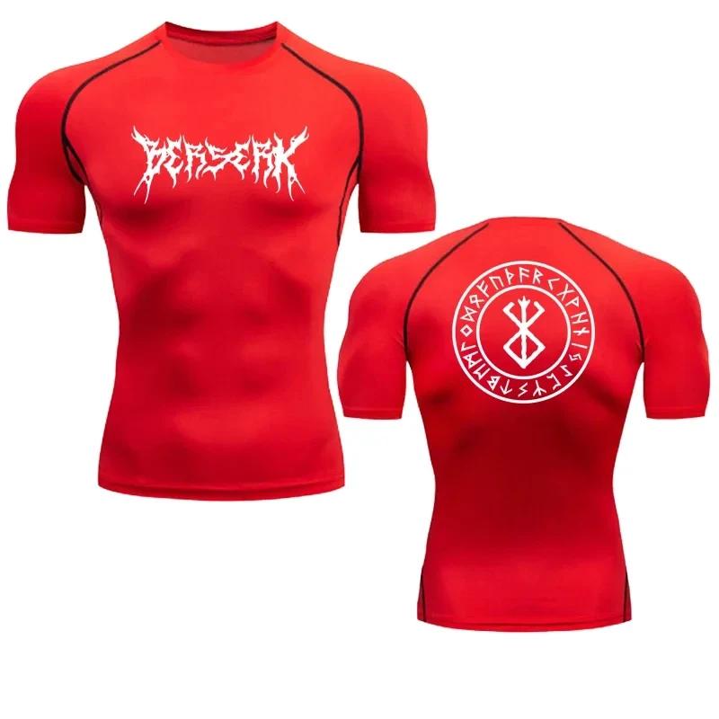 T-shirt de compression Berserk Anime pour homme, moulant, sport, séchage rapide, t-shirt de gym, fit