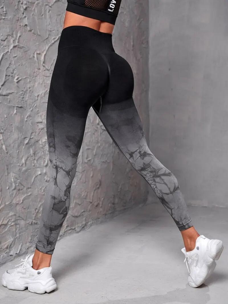 Pantalon Yoga Femme Sans Couture Taille Haute - Leggings Push-Up Fitness Jogging