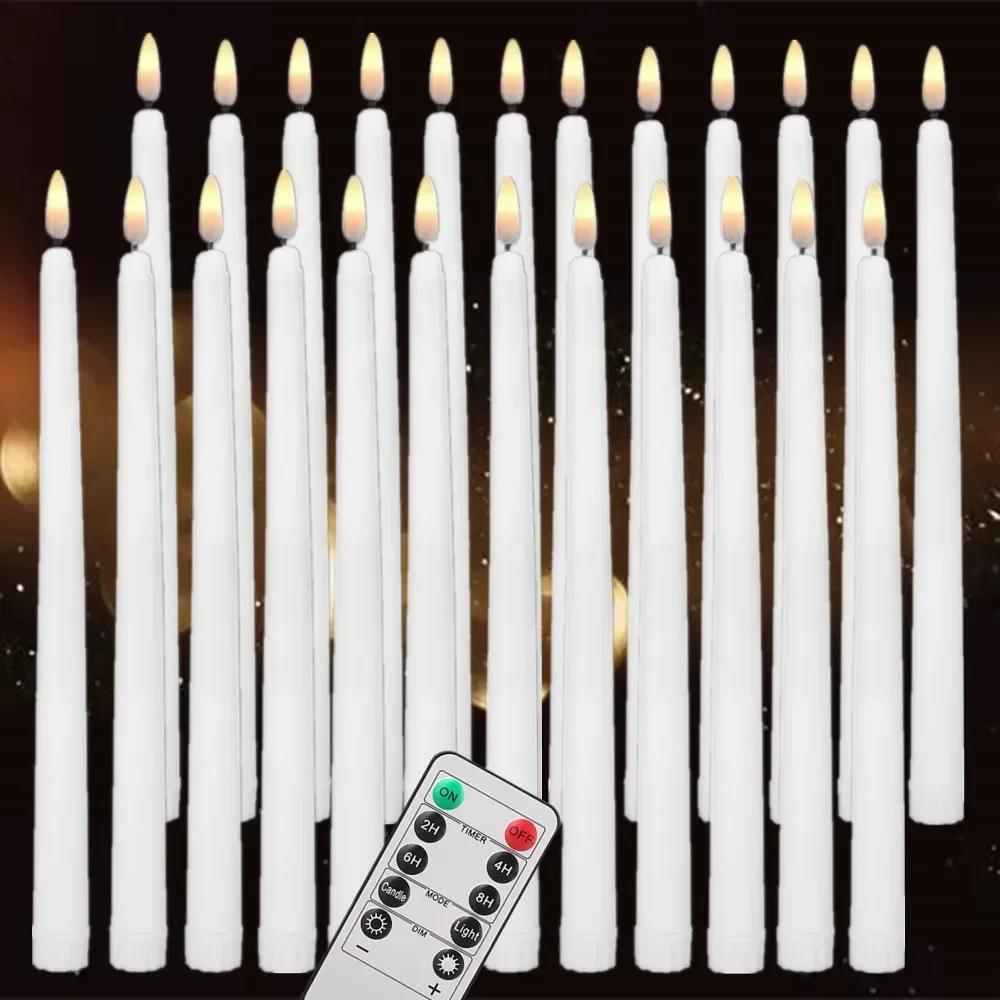 Bougie LED scintillante sans flamme, bougie chauffe-plat à piles, fête de Noël à la maison, décorati
