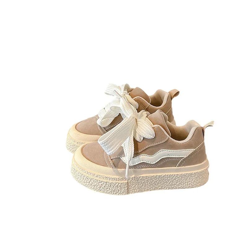 Filles printemps Version coréenne chaussures polyvalentes à semelles souples garçon baskets basses d