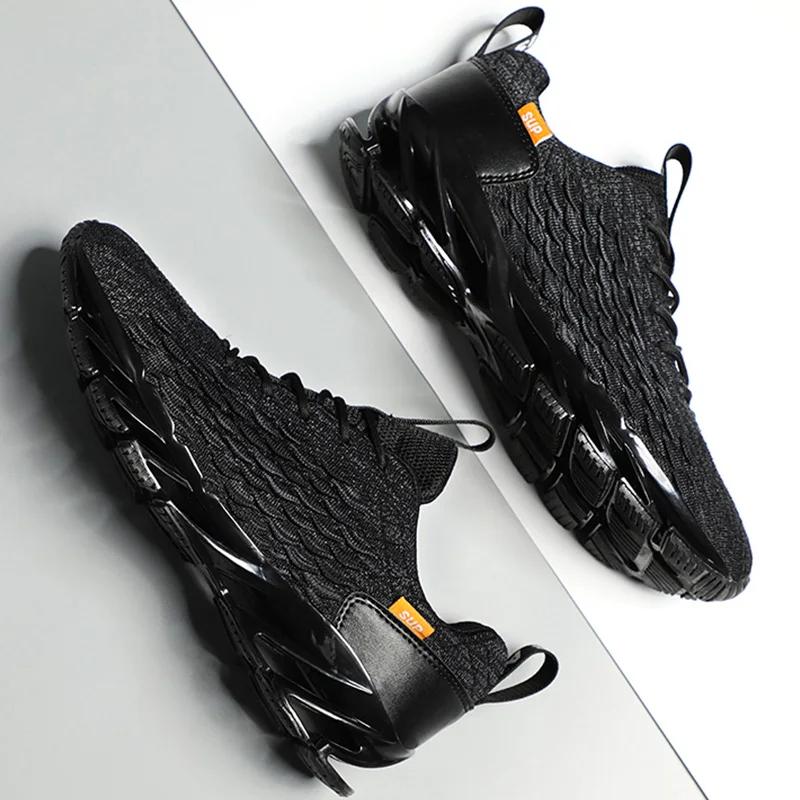 Chaussures de course coordonnantes respirantes pour hommes, à la mode, légères, à lacets, résistante