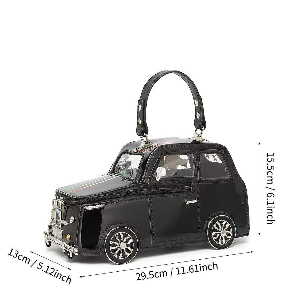 Sac à main en forme de voiture pour femmes, joli sac de personnalité créatif 3D, fourre-tout à la mo