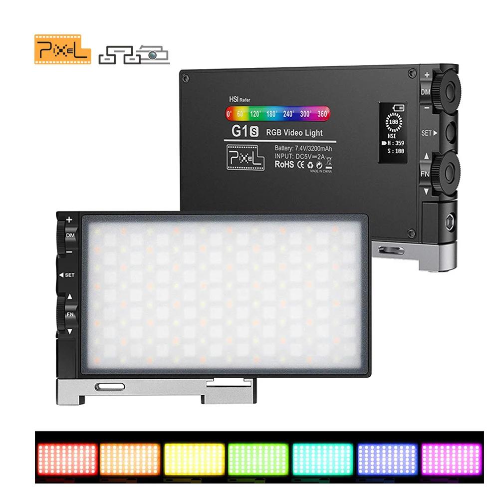 Lumière vidéo de photographie Pixel RGB, lampe de remplissage LED Ultra mince et Rechargeable pour p