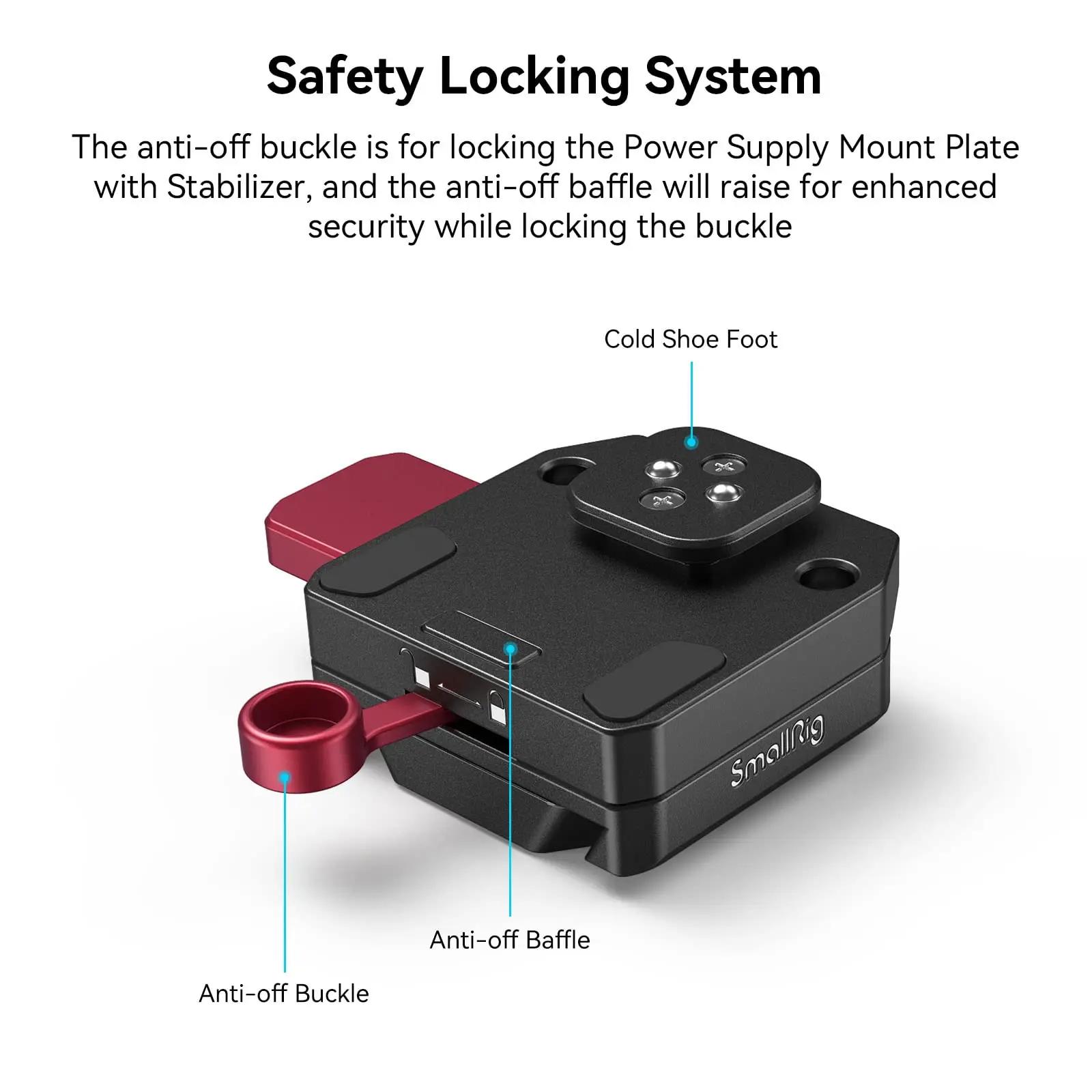 SmallRig-Plaque de batterie Mini V Mount, solution d'alimentation compacte et légère, cardans pour D