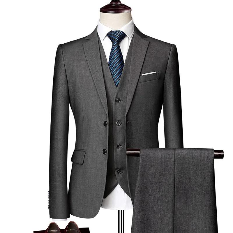 Costumes pour hommes les mieux notés | Costume 3 pièces slim fit de luxe, vêtements de mariage trè