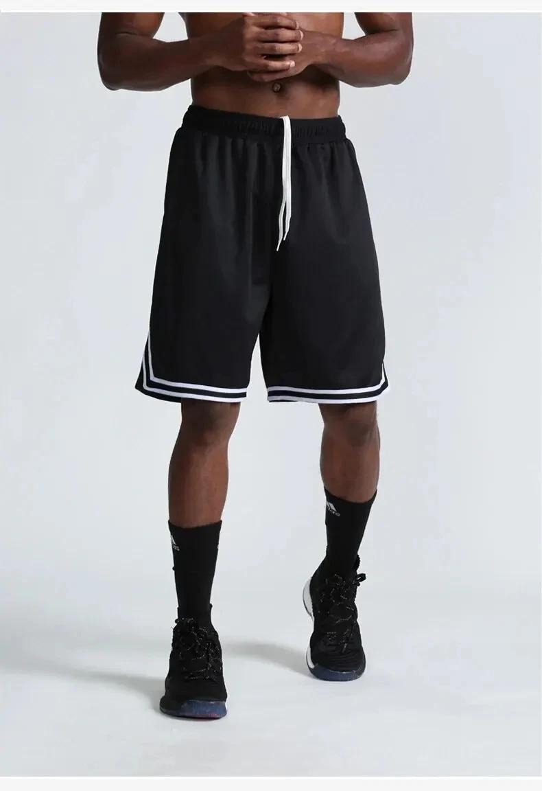 Short de Basket Homme Séchage Rapide - Maille Respirante pour Fitness et Course Style Américain