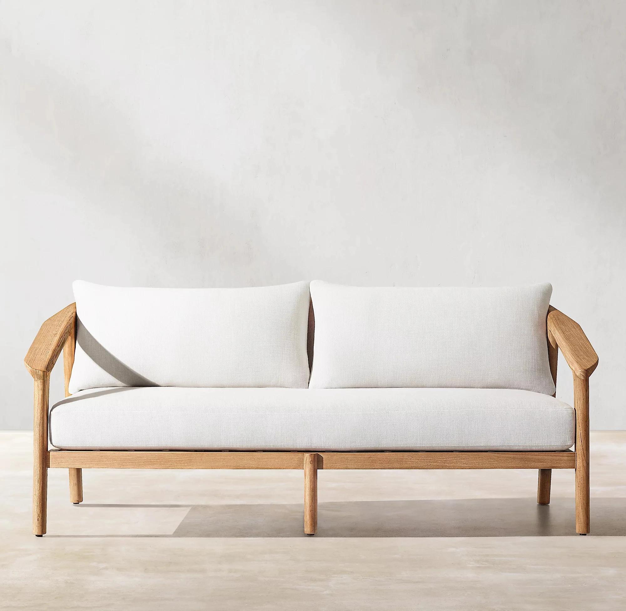 Mobilier d'extérieur canapés tables chaises style vieilli tissu imperméable rotin et bois massif vil