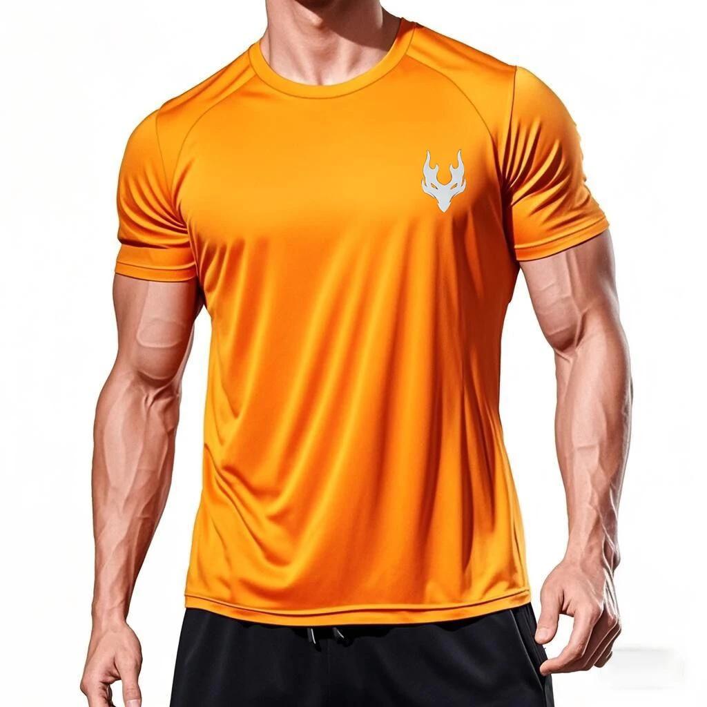 T-Shirt de course pour hommes, hauts de Sport d'été, maillot de Football, vêtements à séchage rapide