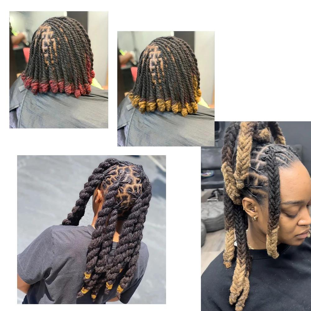 20 pouces doux Dreadlocks droite Crochet cheveux tresses Extensions de cheveux synthétiques Kanekalo