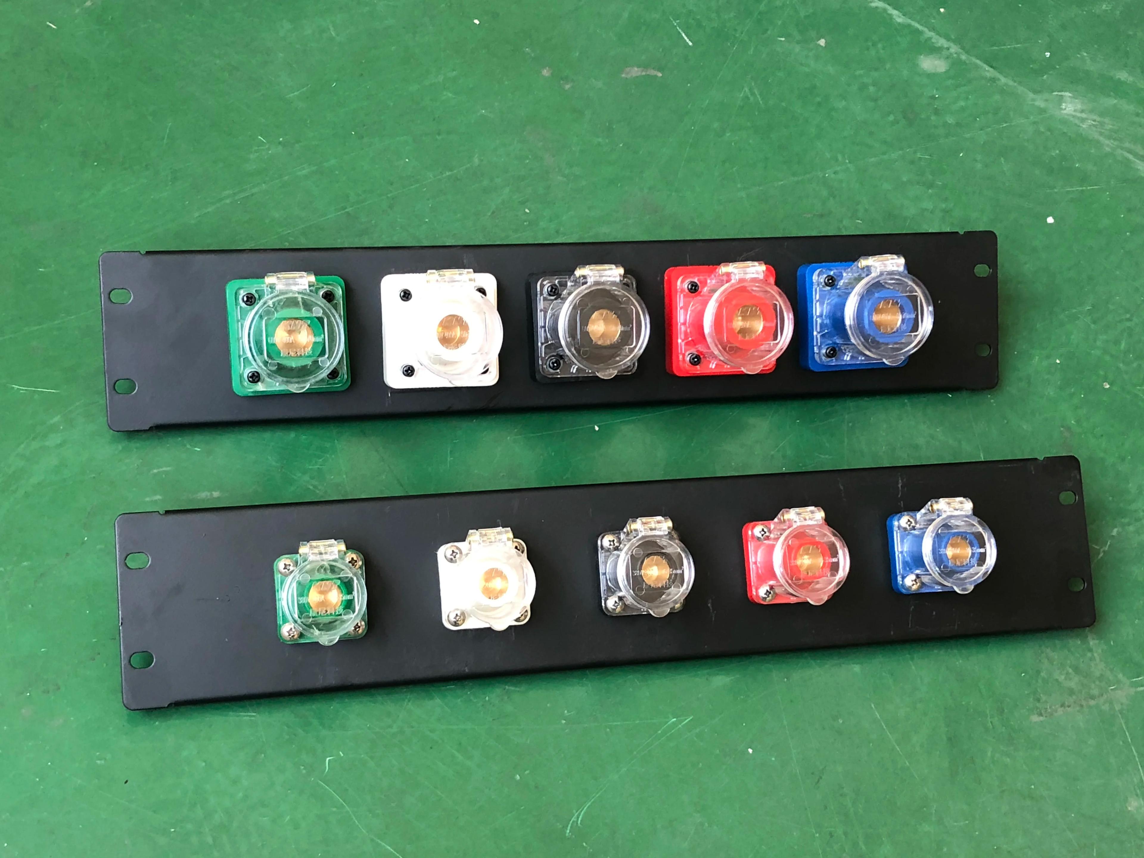 Prise Camlock mâle/femelle en laiton 400A avec couvercle Transparent
