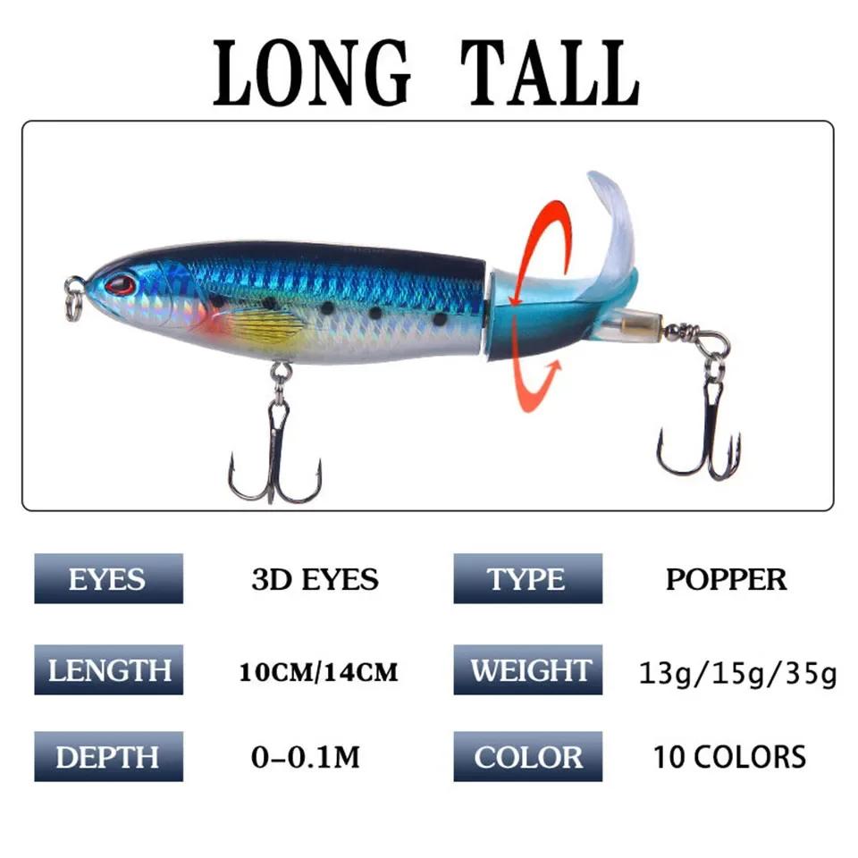 1 pièces leurre de pêche Plopper 13g/15g/35g leurres de poisson-chat pour matériel de pêche flottant
