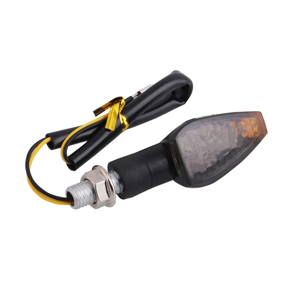 Clignotants LED universels pour motos, longs et courts, accessoires de couleur ambre, 4 pièces/ensem
