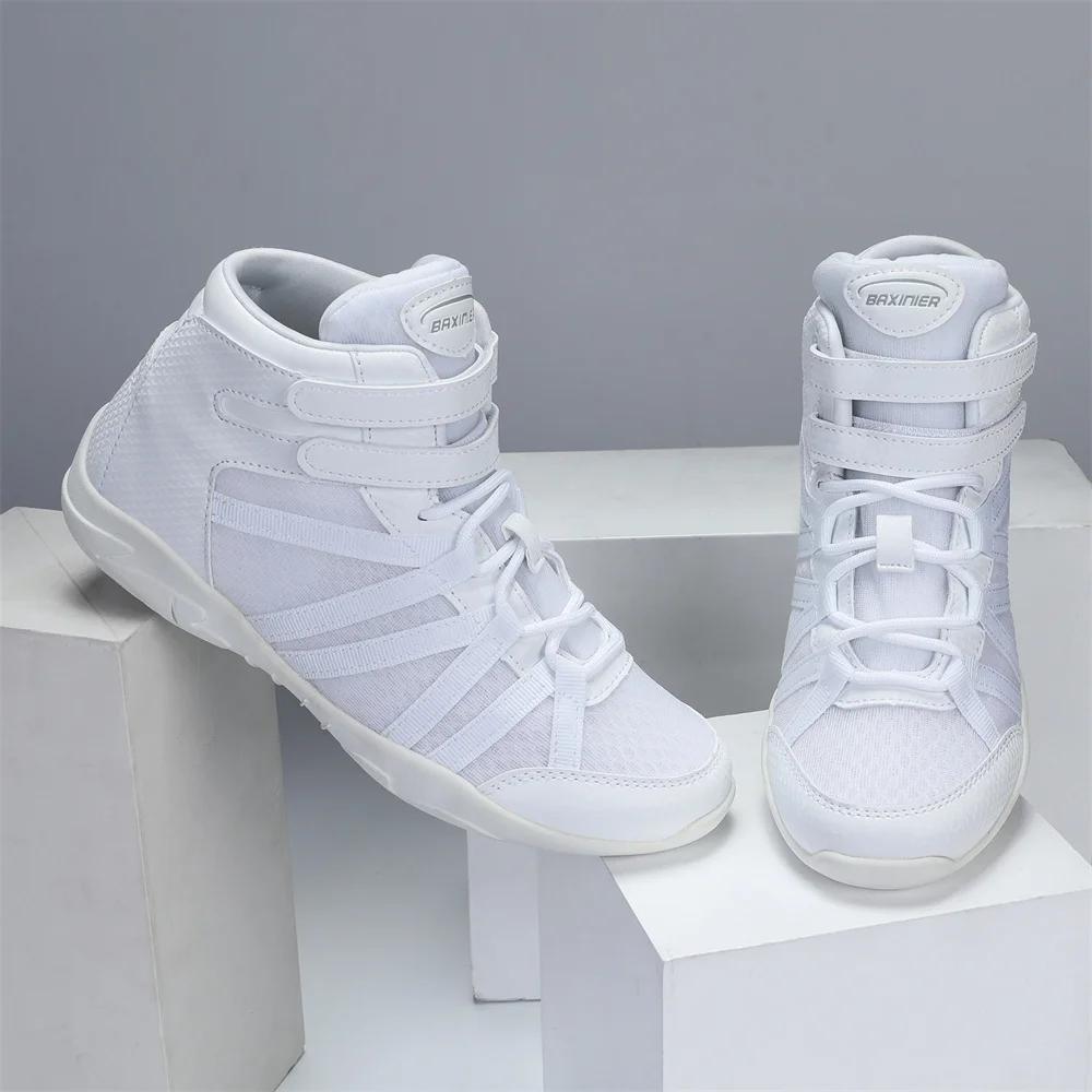 BAXINIER filles blanc haut Cheerleading chaussures léger jeunesse Cheer compétition baskets formatio