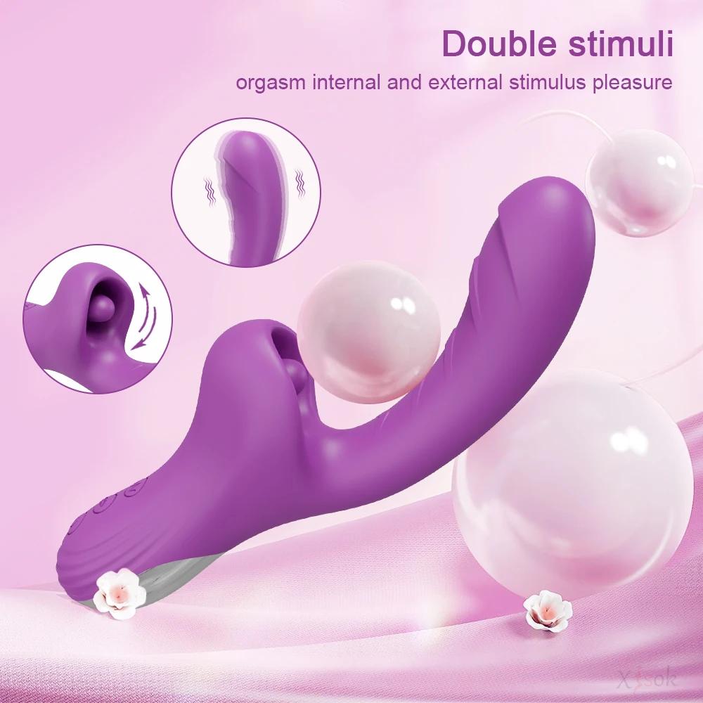 Vibromasseur gode injuste pour femme, lécher la langue féminine, UNIS isseur de clitoris, jouets sex