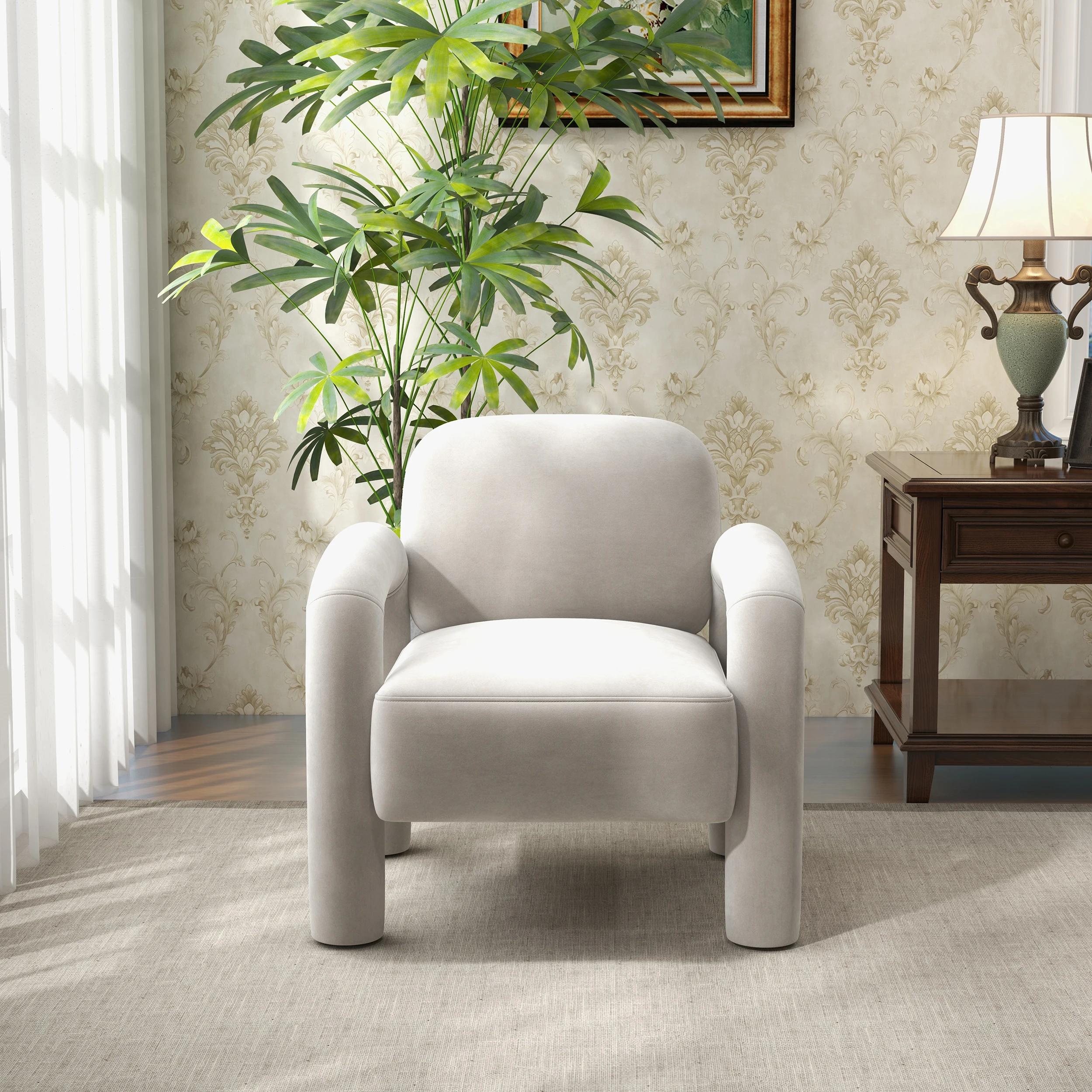 SEYNAR-Chaise d'Accent Moderne en Velours pour Salon, Milieu du Siècle