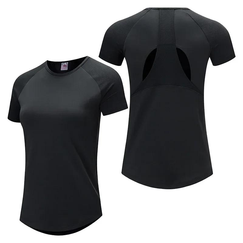 Hauts de course à séchage rapide pour femmes, sweat-shirt serré, Fitness, Yoga, Jogging, T-Shirts de