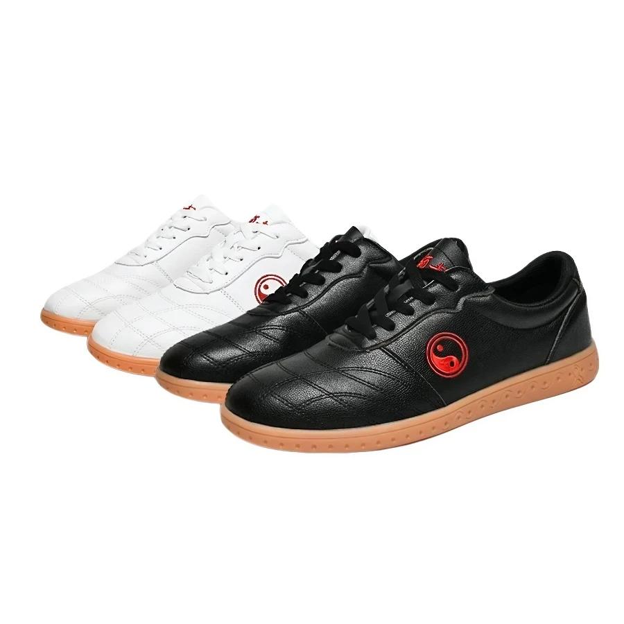 Chaussures KungFu chinoises en cuir Arts martiaux TaiChi Taekwondo WuShu karaté chaussures de Sport