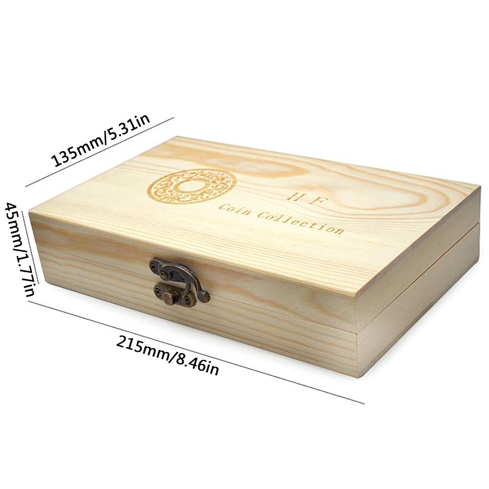Boîte de protection des pièces commémoratives en bois, ajuste une boîte de collection qui empêche l'