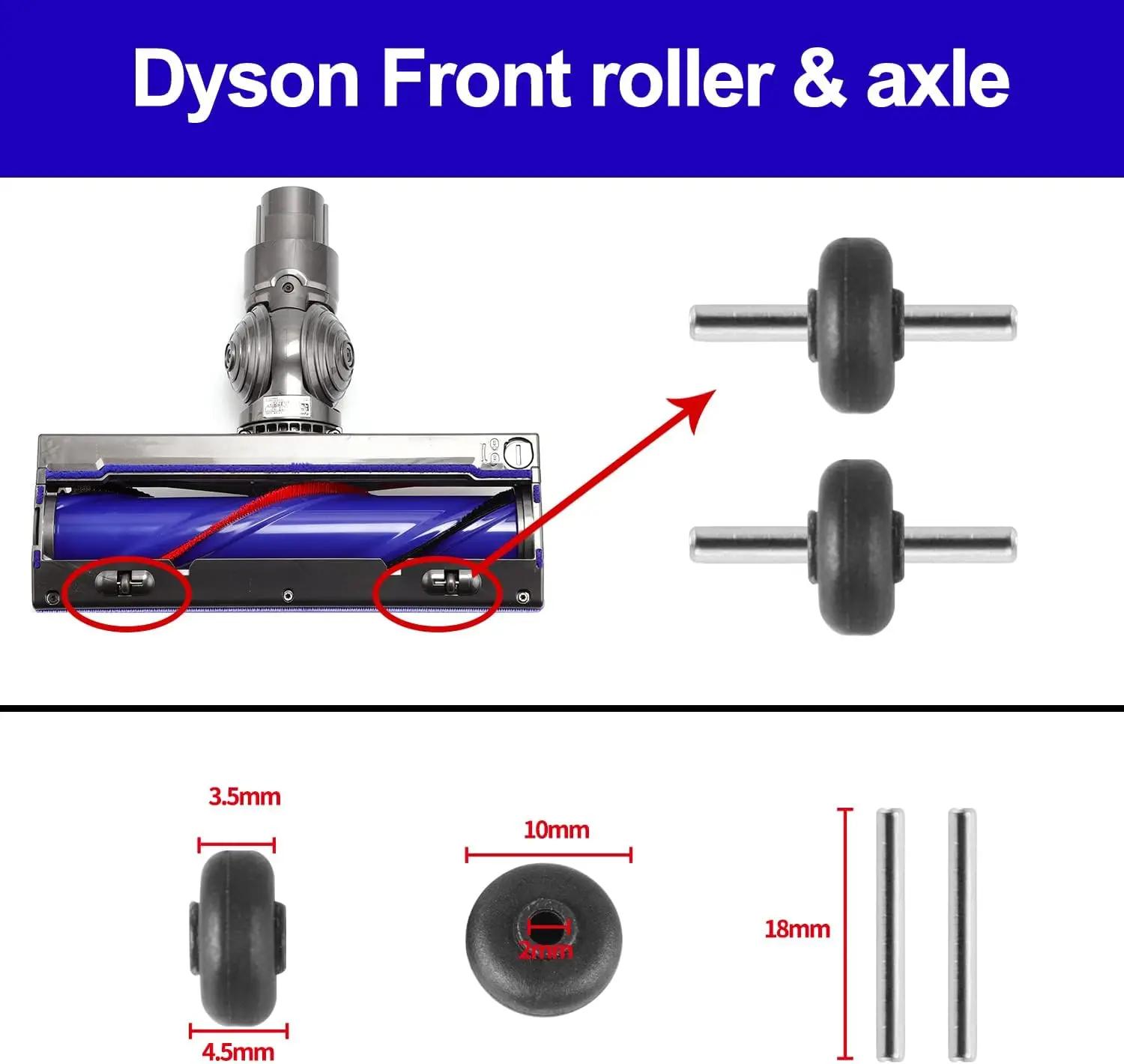 Roues à semelle pour Dyson V6 V7 V8 V10 V11 V15 DC58 DC59 DC62, tête de nettoyage à entraînement Dir