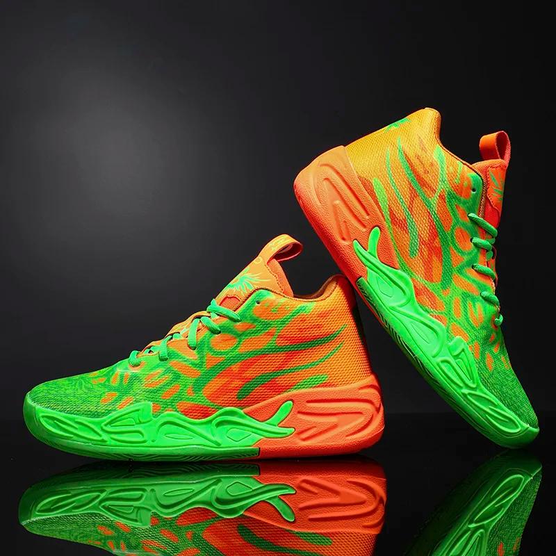 Chaussures de basket-ball pour hommes, baskets montantes souples et légères, antidérapantes, absorba