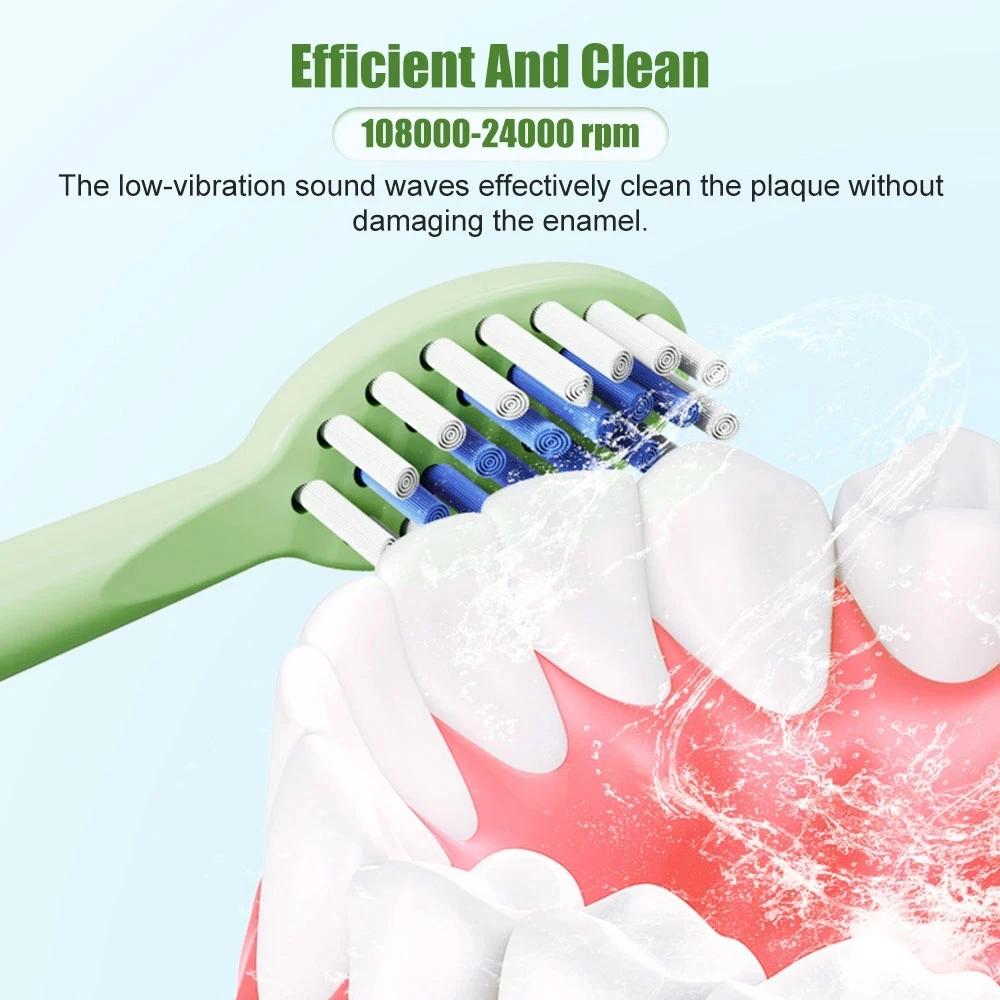 Brosse à dents électrique aste USB Sonic pour enfants, brosse de dessin animé colorée pour enfants,