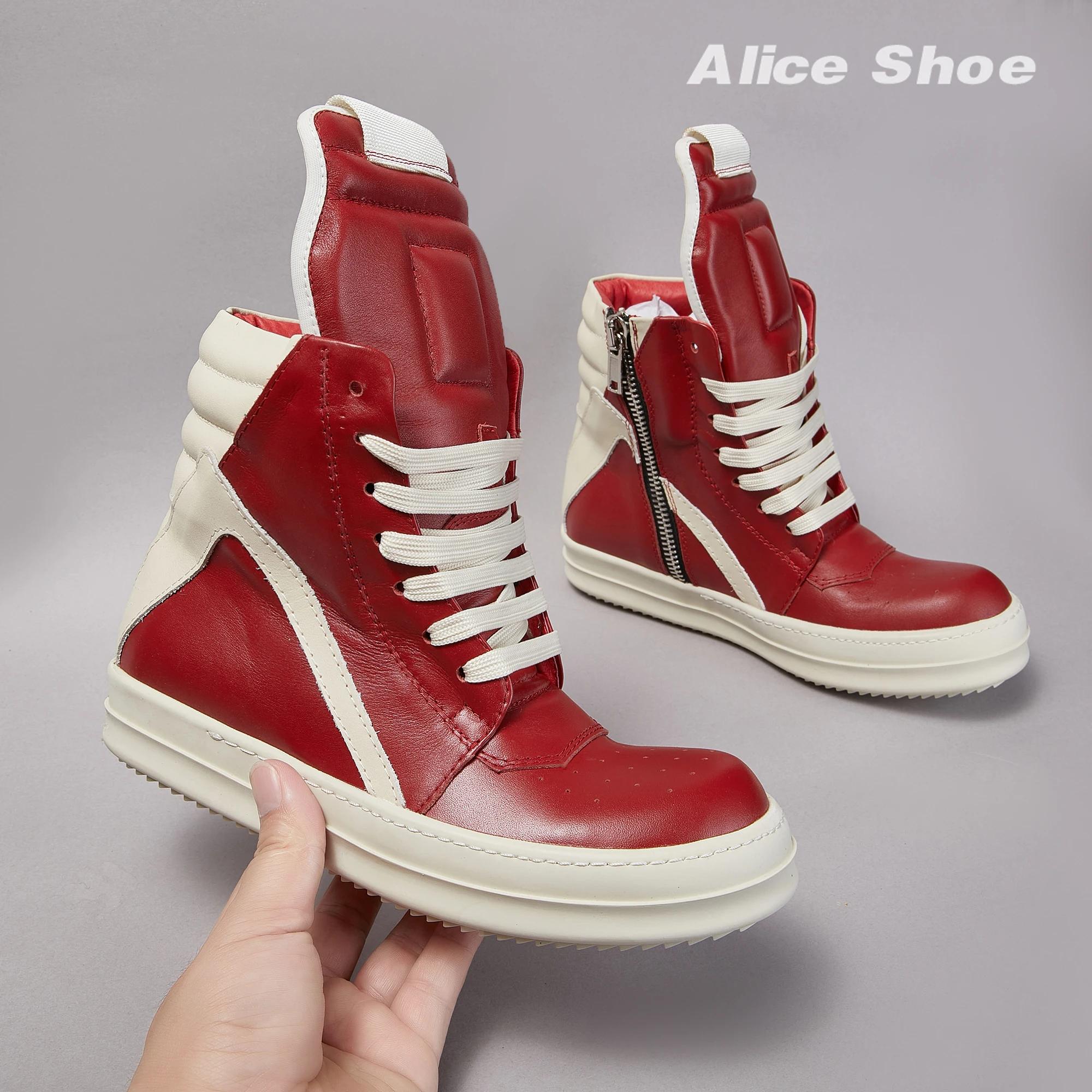 Marque hommes chaussure décontracté haut femmes Sneaker qualité rouge bottine Geobasket cuir fermetu