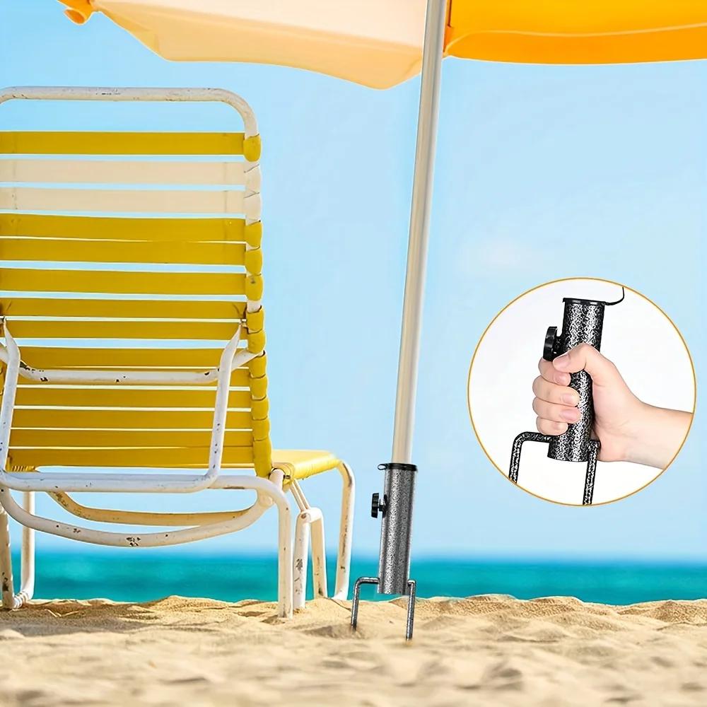 Base de parapluie Portable, support métallique adapté au drapeau, canne à pêche, parc extérieur, pla