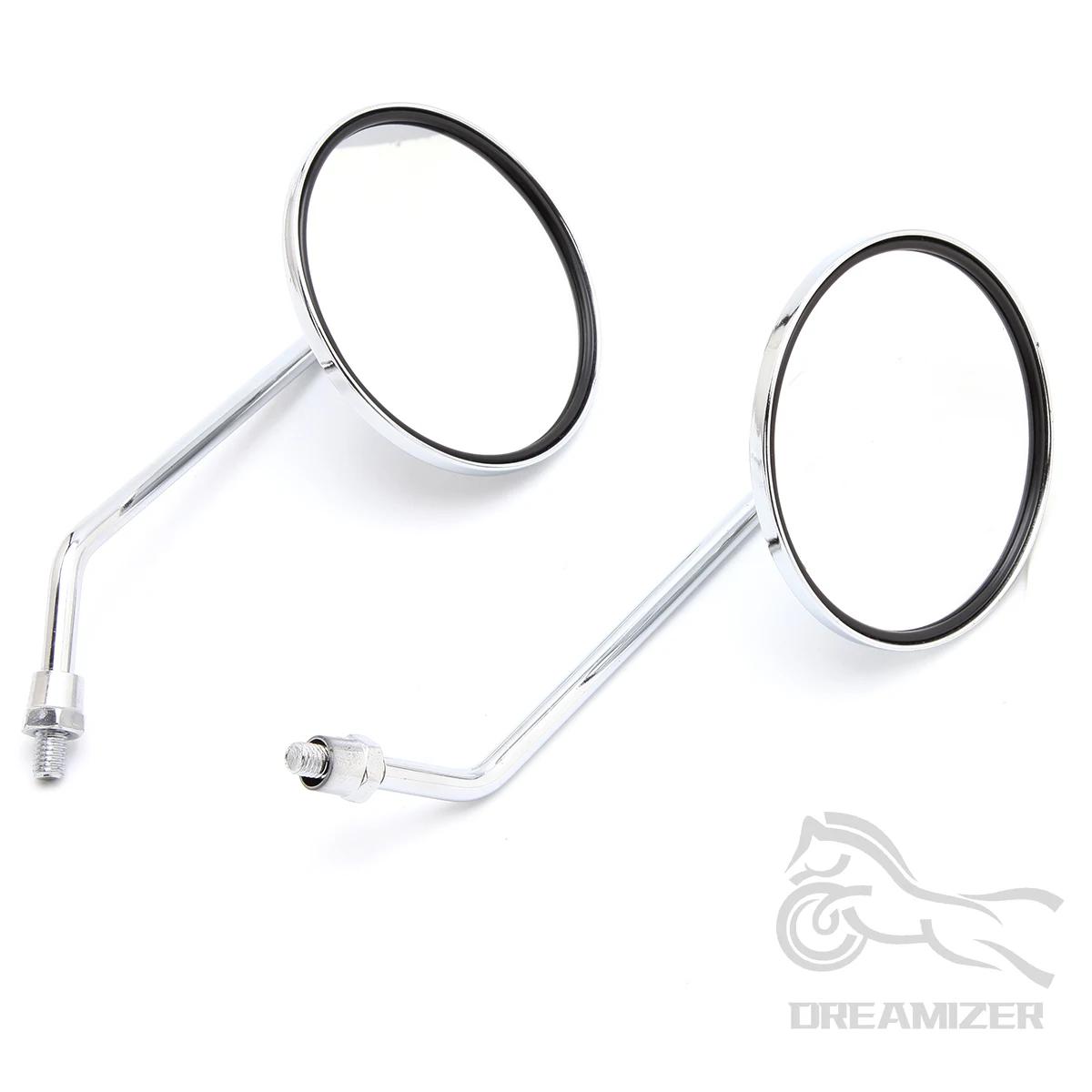 Rétroviseurs universels pour moto, rétroviseur latéral rond chromé pour scooter, accessoires ronds,