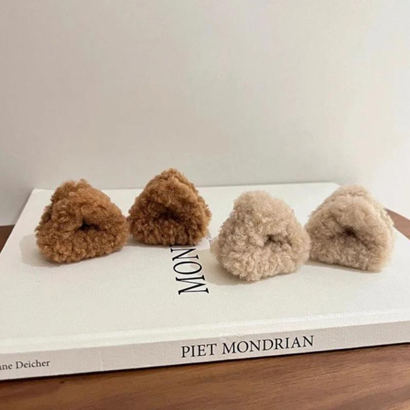 Pinces à cheveux en forme d'oreilles de chat en peluche pour femmes, 2 pièces, doux et mignon, pince