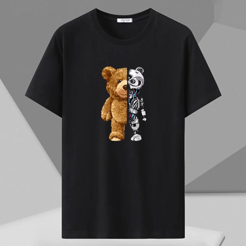 T-shirt imprimé pour hommes, grande taille 110-180kg, ample, manches courtes, hauts surdimensionnés