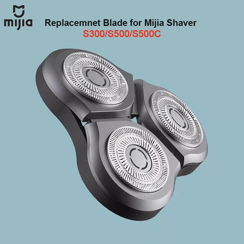 Lame de rechange originale Mijia pour rasoir électrique Mijia S300 S500 S500C, lames en acier, tête