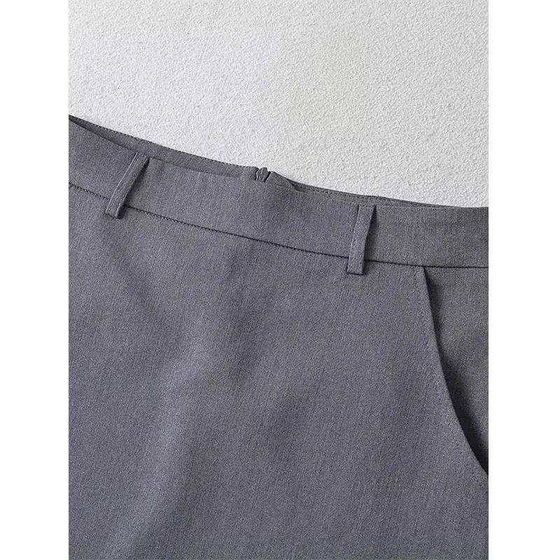 Mooyufon femmes mode solide dos fermeture éclair a-ligne Mini jupe Vintage taille haute femme Chic d