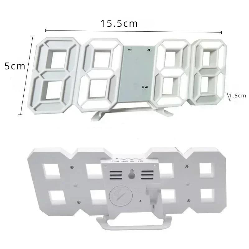 Horloge de bureau numérique horloge de bureau électronique décorative murale avec Mode lumineux régl